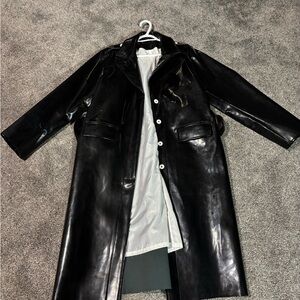 Woman’s Long heavy vinyl trench Coat